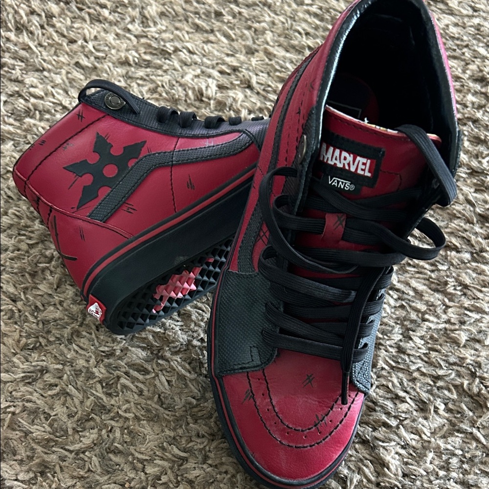 Vans Marvel Red and Black High-Tops